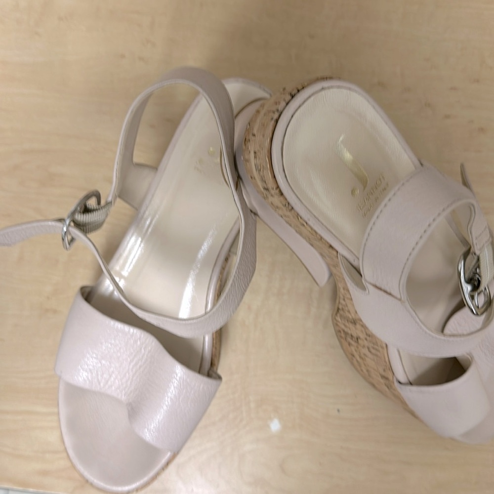 Cork platform sandals
